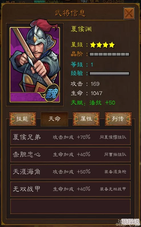 三国大亨游戏攻略：夏侯渊升级流程详解与顶级装备搭配指南